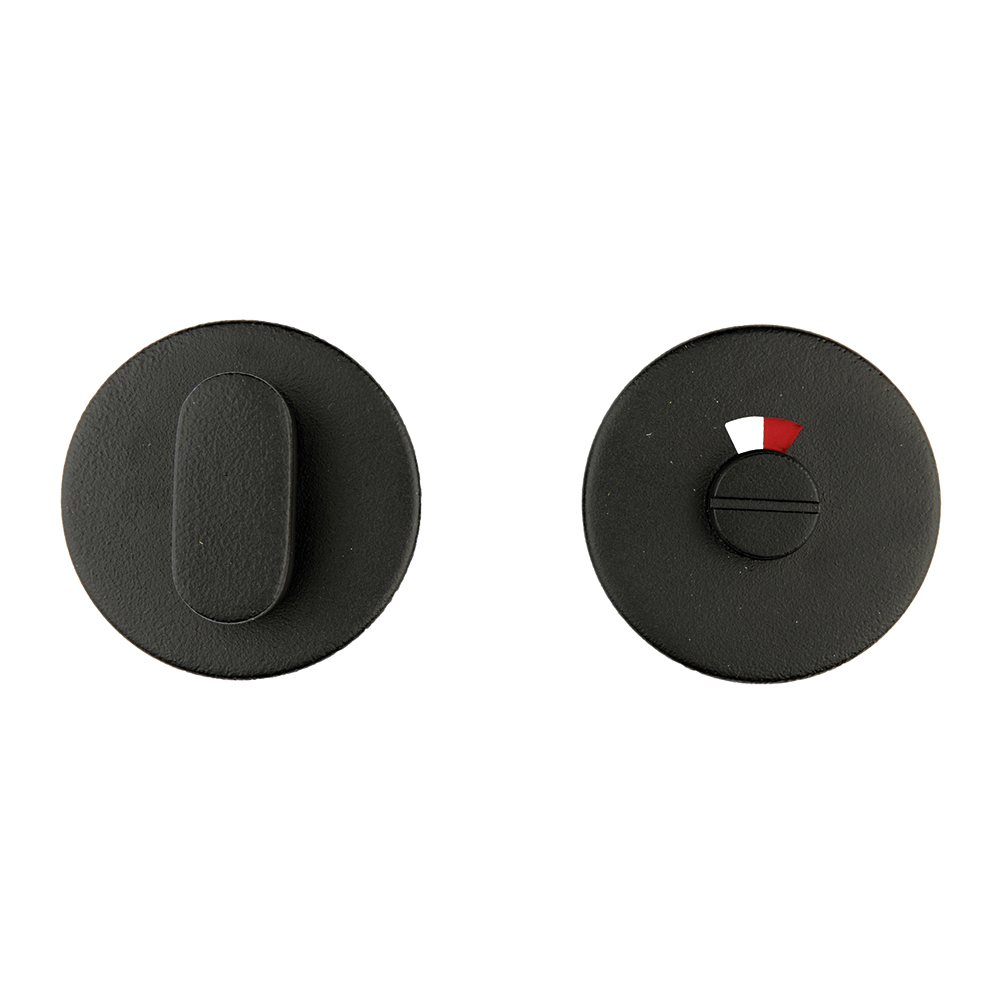 HDD Pro wc-garnituur rond Shape Class 3 mat zwart structuur UV vooraanzicht