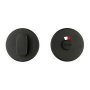 HDD Pro wc-garnituur rond Shape Class 3 mat zwart structuur UV tige 120 mm vooraanzicht