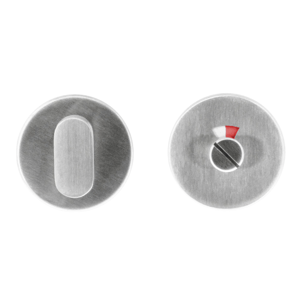 HDD Pro wc-garnituur rond Shape inox geborsteld vooraanzicht