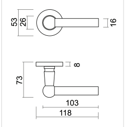 HDD Pro deurkruk RAILY L+L ZWART STRUCTUUR UV – detail