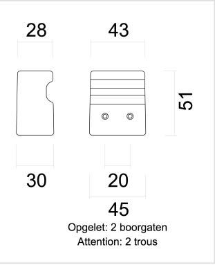 HDD Pro voordeurknop Top X-treme zwart - detail