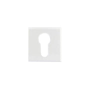 HDD Pro cilinderrozet Square 48 mm wit structuur vooraanzicht
