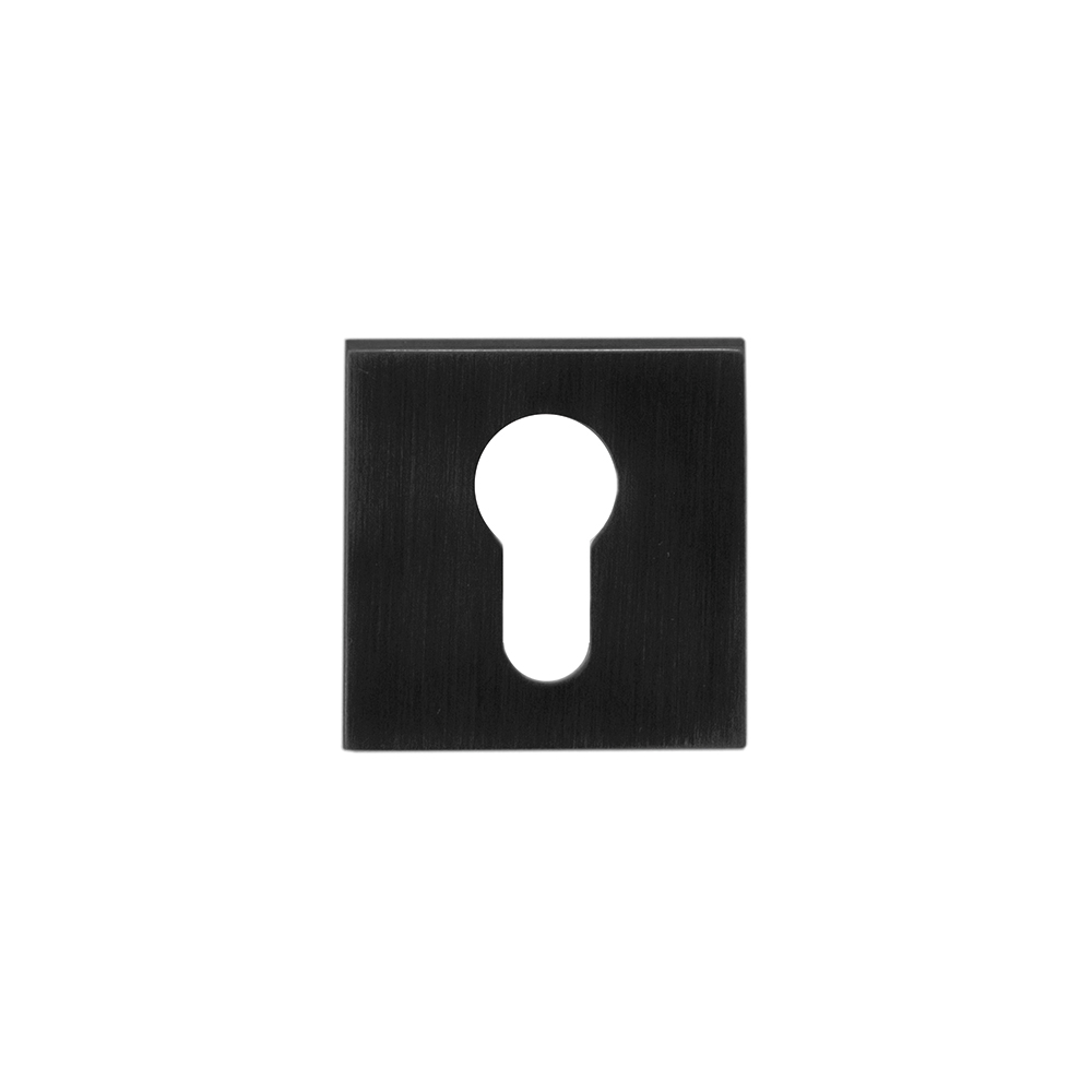 HDD Pro cilinderrozet Square 53 mm gunmetal vooraanzicht