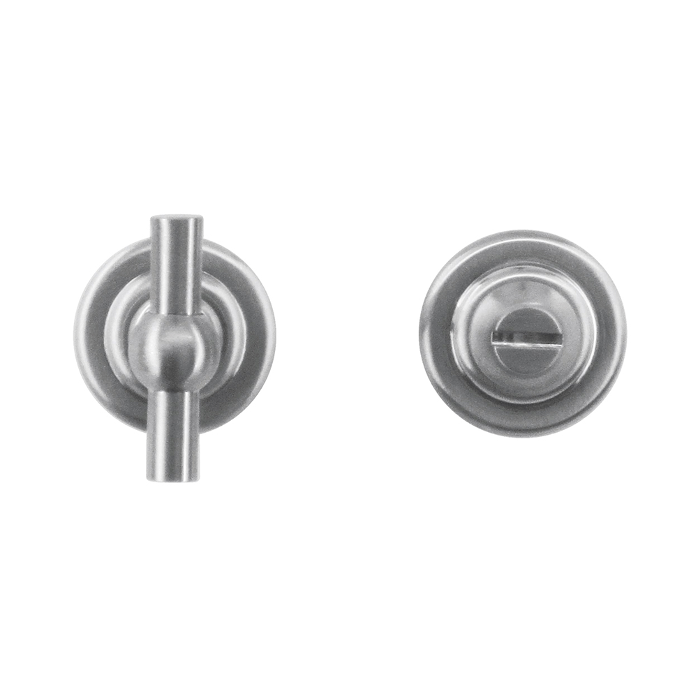 HDD Pro WC-garnituur rond Classic Petra inox look Ø 36 mm – vooraanzicht