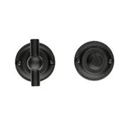 HDD Pro WC-garnituur rond Classic Petra zwart Ø 43 mm – vooraanzicht