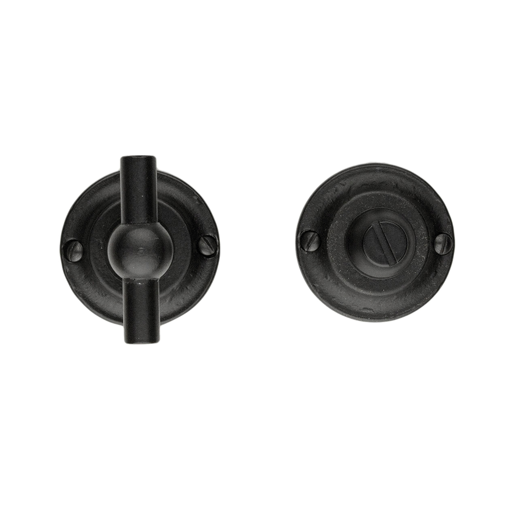 HDD Pro WC-garnituur rond Classic Petra zwart Ø 43 mm – vooraanzicht
