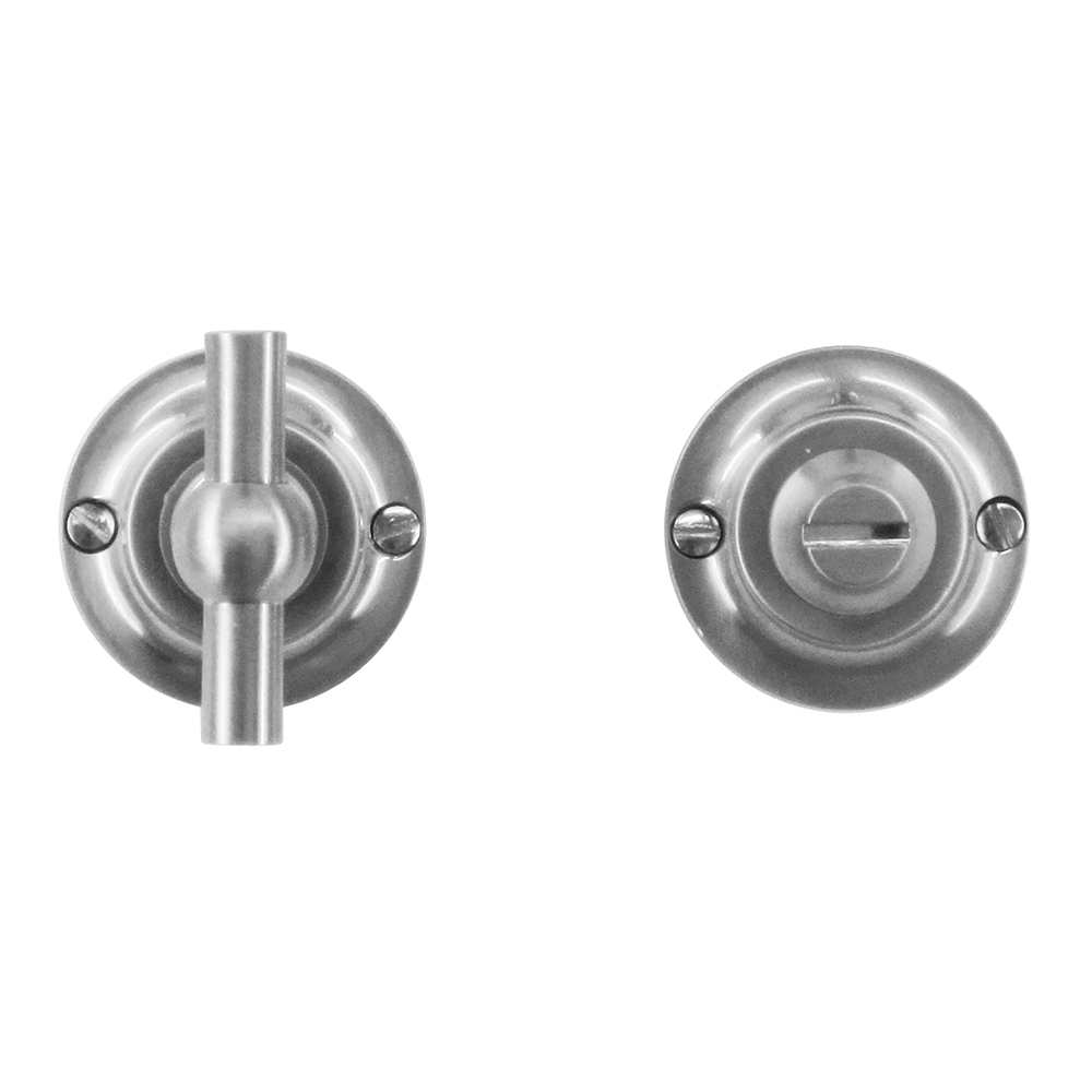 HDD Pro WC-garnituur rond Classic Petra inox look Ø 43 mm – vooraanzicht