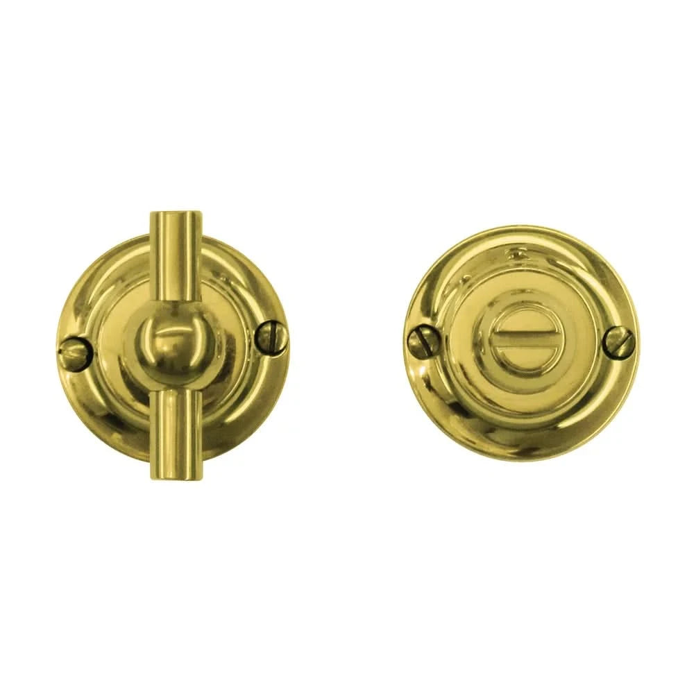 HDD Pro WC-garnituur rond Classic Petra messing gepolijst Ø 43 mm – vooraanzicht