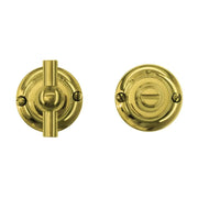 HDD Pro WC-garnituur rond Classic Petra messing gepolijst Ø 43 mm – vooraanzicht
