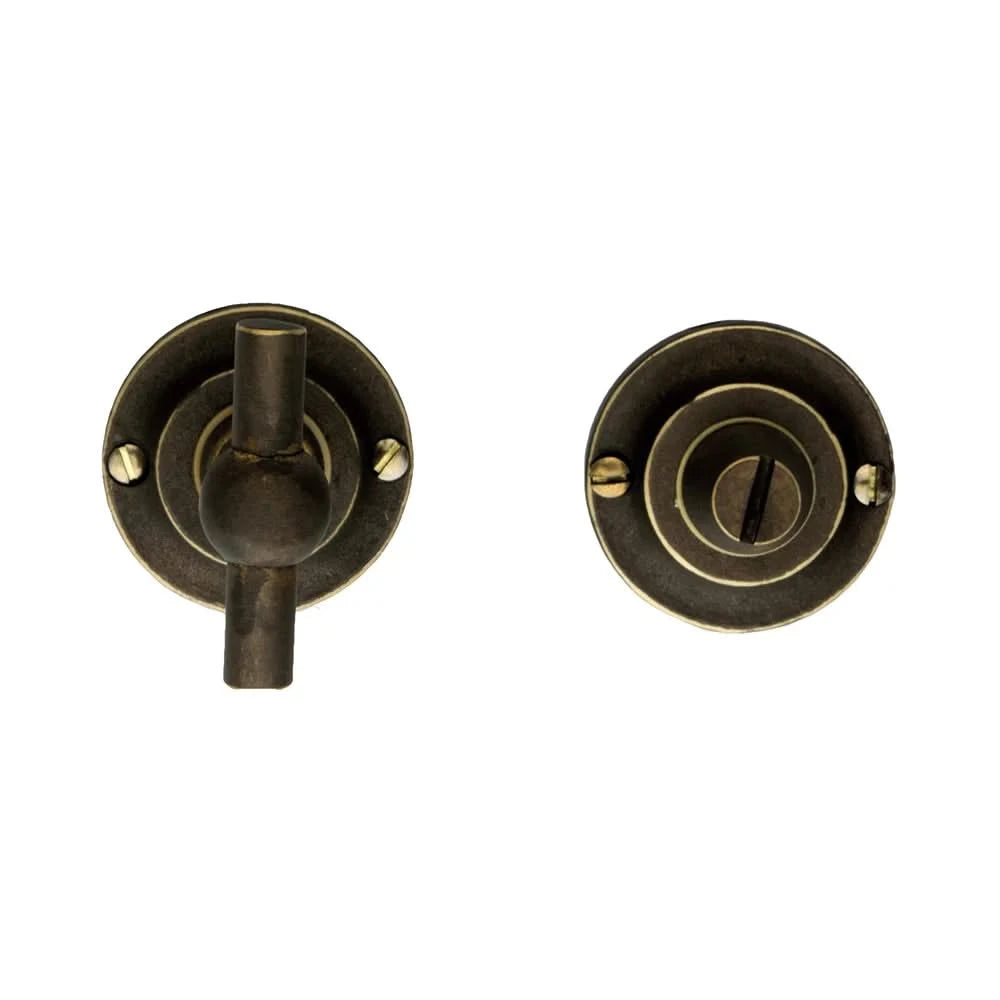 HDD Pro WC-garnituur rond Classic Petra old brass Ø 43 mm – vooraanzicht