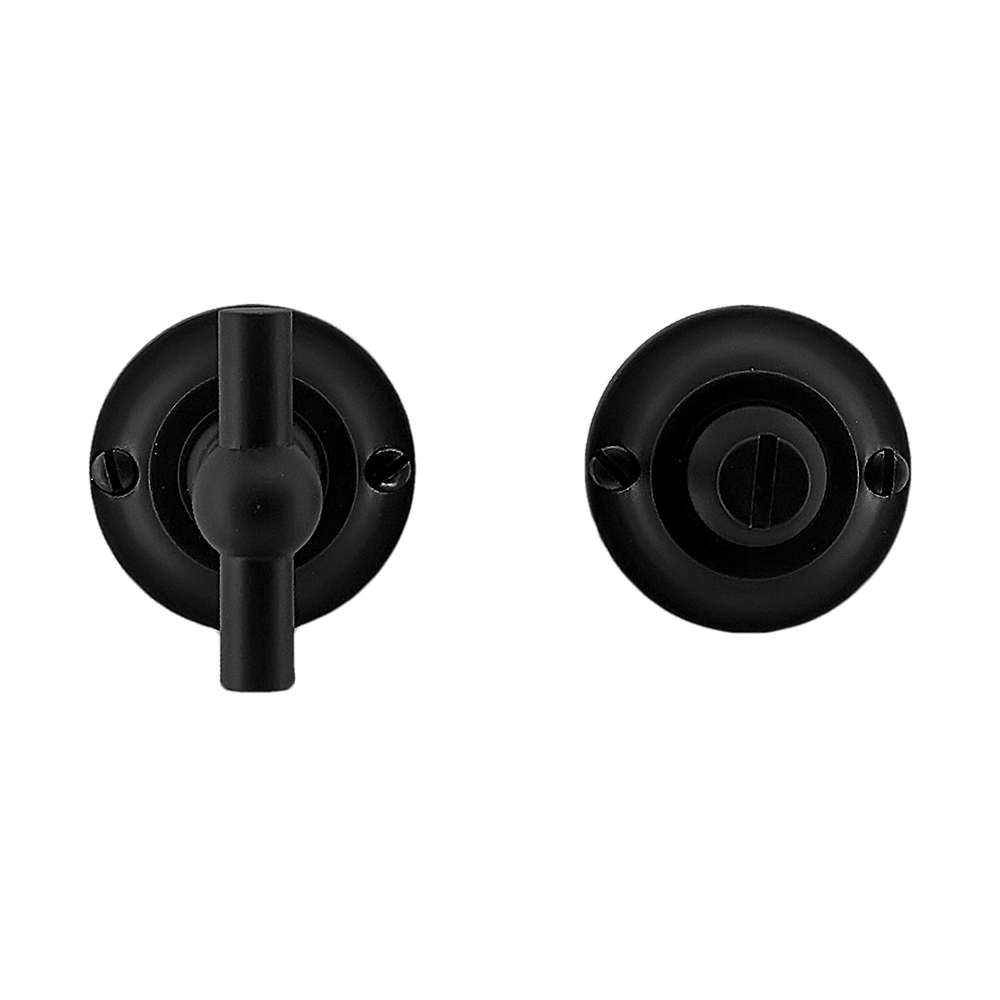 HDD Pro WC-garnituur rond Classic Petra zwart Ø 43 mm – vooraanzicht