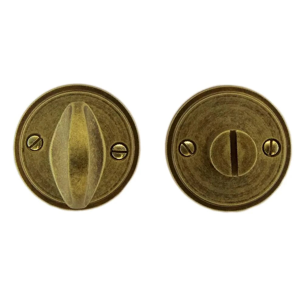 HDD Pro WC-garnituur rond Plat old yellow Ø 48 mm – vooraanzicht