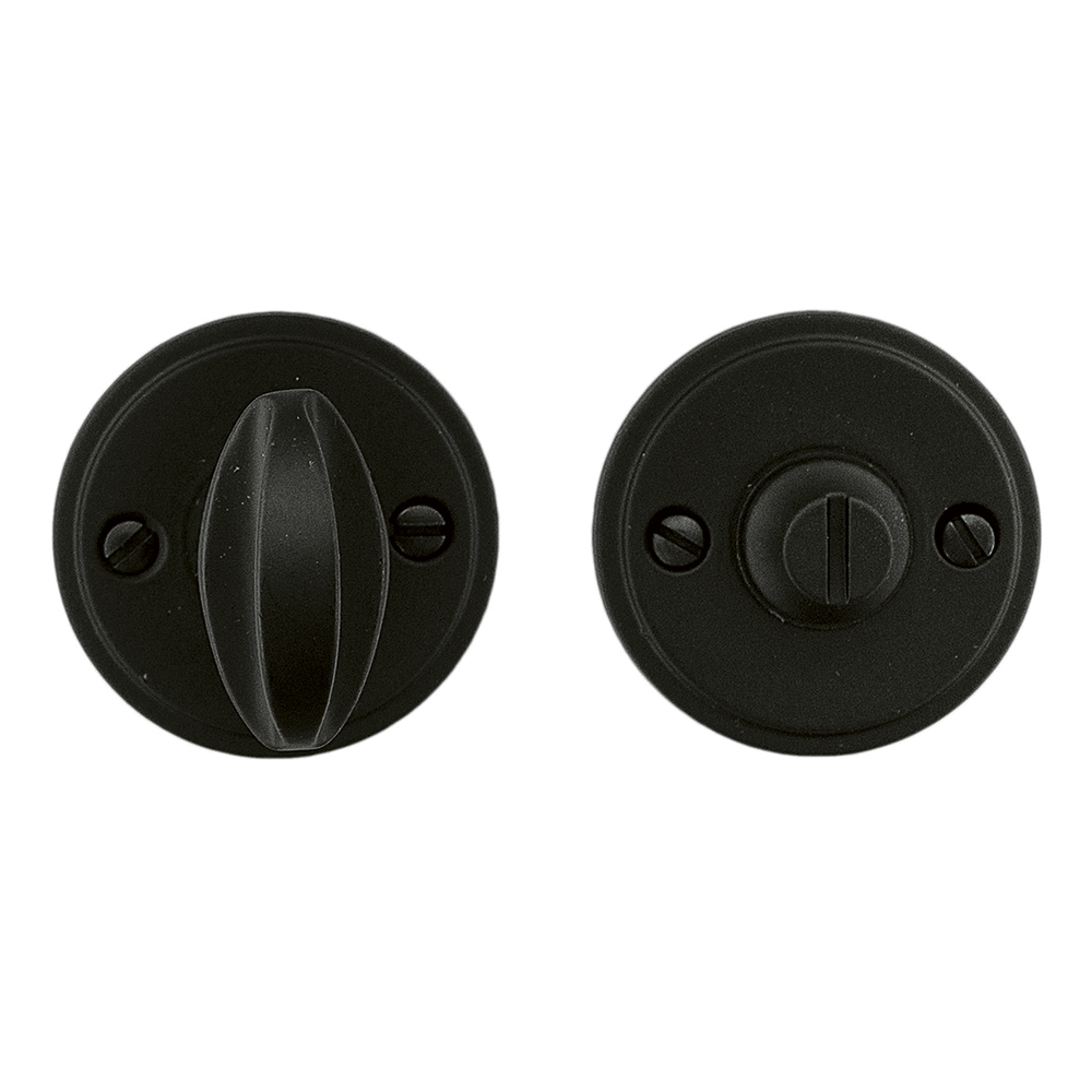 HDD Pro WC-garnituur rond Plat zwart Ø 48 mm – vooraanzicht