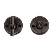 HDD Pro WC-garnituur rond Plat Petana gunmetal Ø 48 mm – vooraanzicht