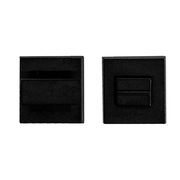 HDD Pro WC-garnituur Square 35 mm Zwart – vooraanzicht