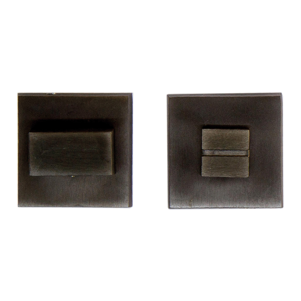 HDD Pro WC-garnituur Square 48 mm Gunmetal – vooraanzicht