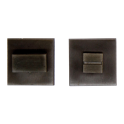HDD Pro WC-garnituur Square 48 mm Gunmetal – vooraanzicht