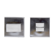 HDD Pro WC-garnituur Square 48 mm Inox Look – vooraanzicht