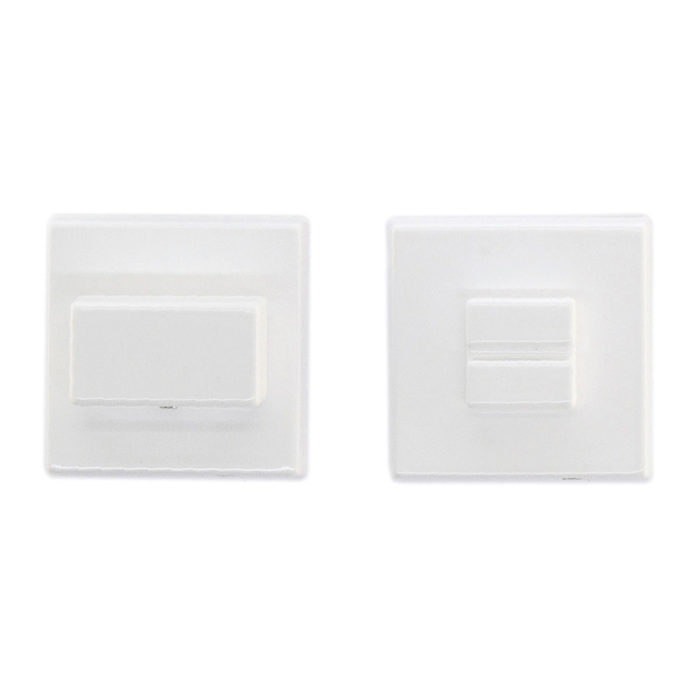 HDD Pro WC-garnituur Square 48 mm Wit – vooraanzicht