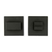 HDD Pro WC-garnituur Square 48 mm zwart structuur UV – vooraanzicht