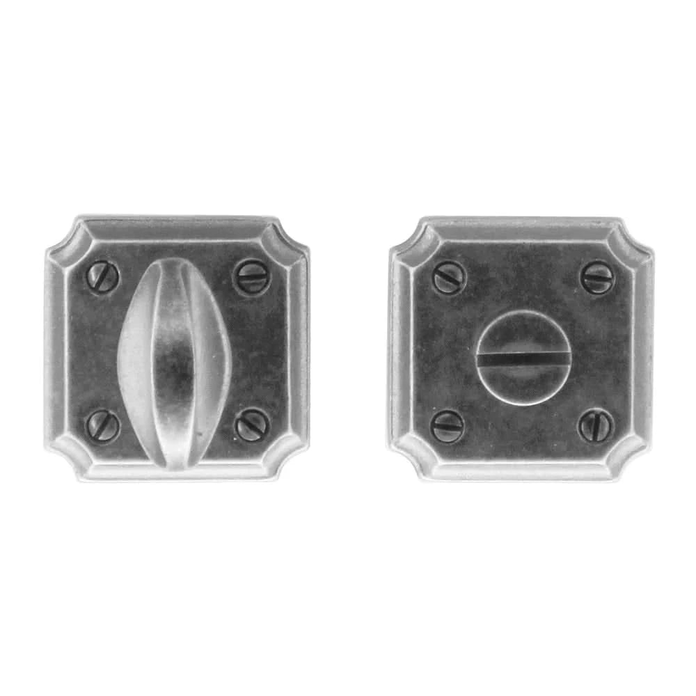 HDD Pro WC-garnituur Square Retro 50 mm old silver – vooraanzicht