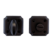 HDD Pro WC-garnituur Square Retro 50 mm zwart – vooraanzicht
