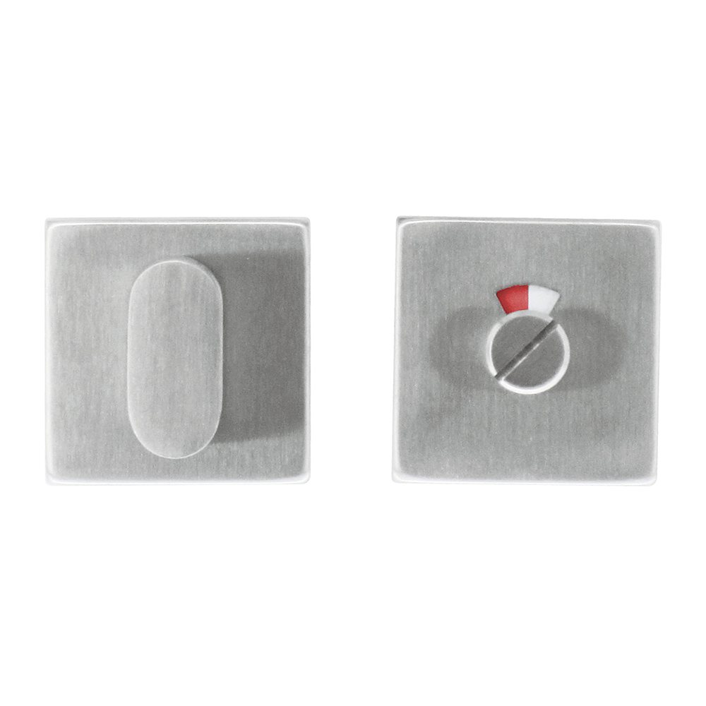 HDD Pro WC-garnituur Square Shape inox geborsteld – vooraanzicht