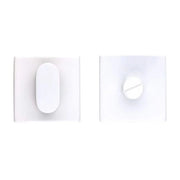 HDD Pro WC-garnituur Square Shape wit structuur, tige 120 mm (zonder rood/wit) – vooraanzicht