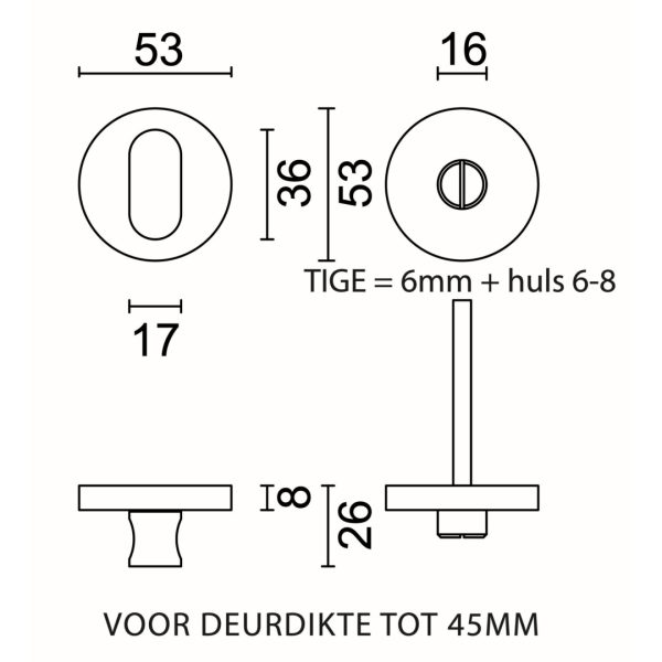 HDD Pro WC garnituur rond Shape Inox Plus geborsteld RVS detail
