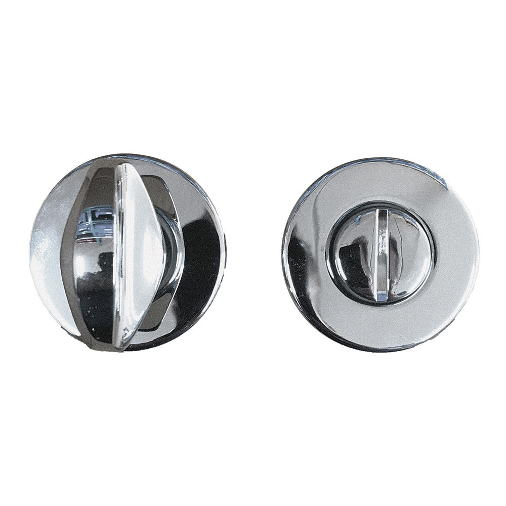 HDD Pro WC-garnituur rond klikrozas 45 mm in chroom, vooraanzicht