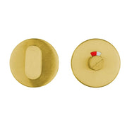 HDD Pro WC garnituur rond Shape mat messing gepolijst met tige 120 mm vooraanzicht
