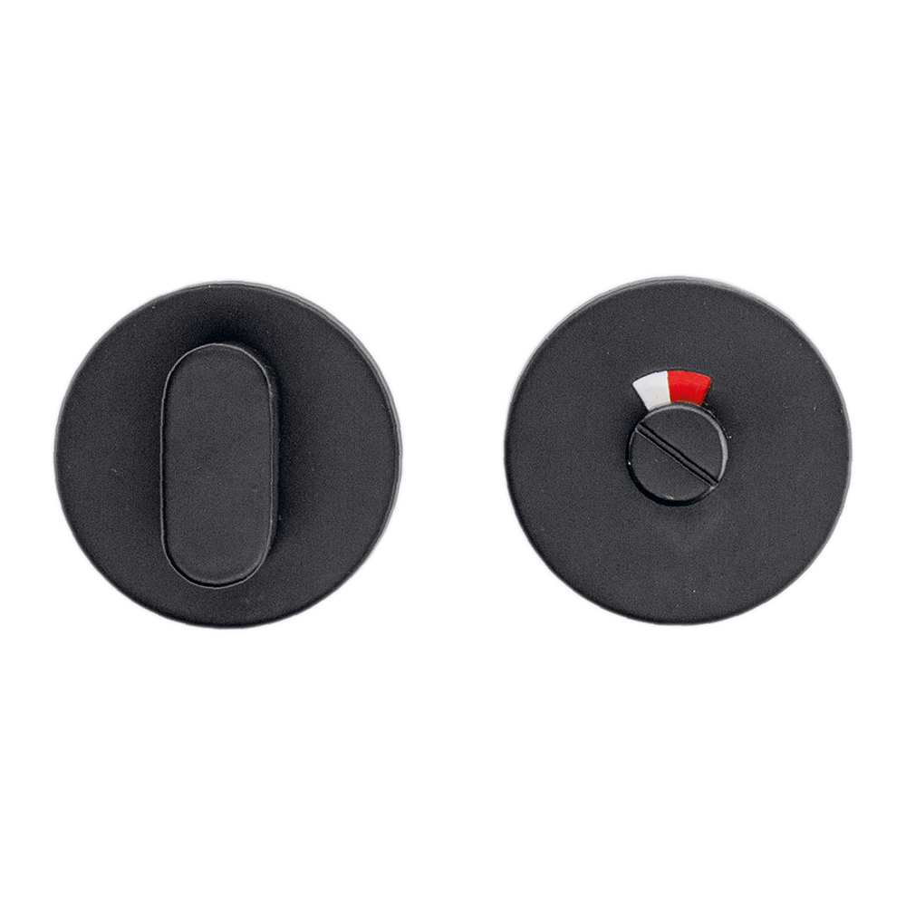 HDD Pro WC-garnituur Shape rond mat zwart vooraanzicht