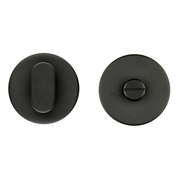 HDD Pro WC-garnituur Shape rond mat zwart zonder bezetindicator vooraanzicht
