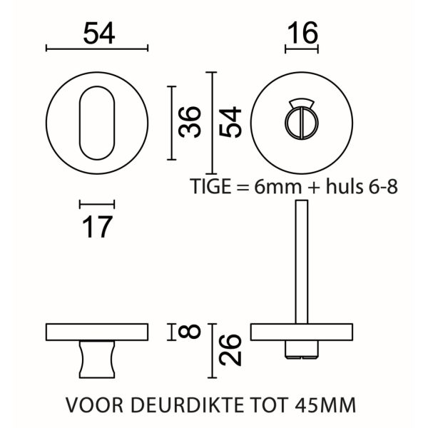 HDD Pro Shape Zero WC-garnituur rond geborsteld inox detail