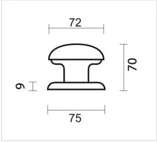 HDD Pro voordeurknop Top 805 zwart, detail