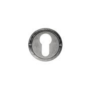 HDD Pro cilinderrozet rond Retro Classic old silver vooraanzicht