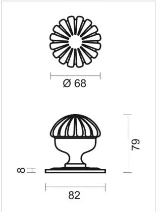 HDD Pro voordeurknop Top Mandarin Brons — detail