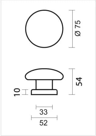 HDD Pro voordeurknop Top Panda Licht grijs — detail