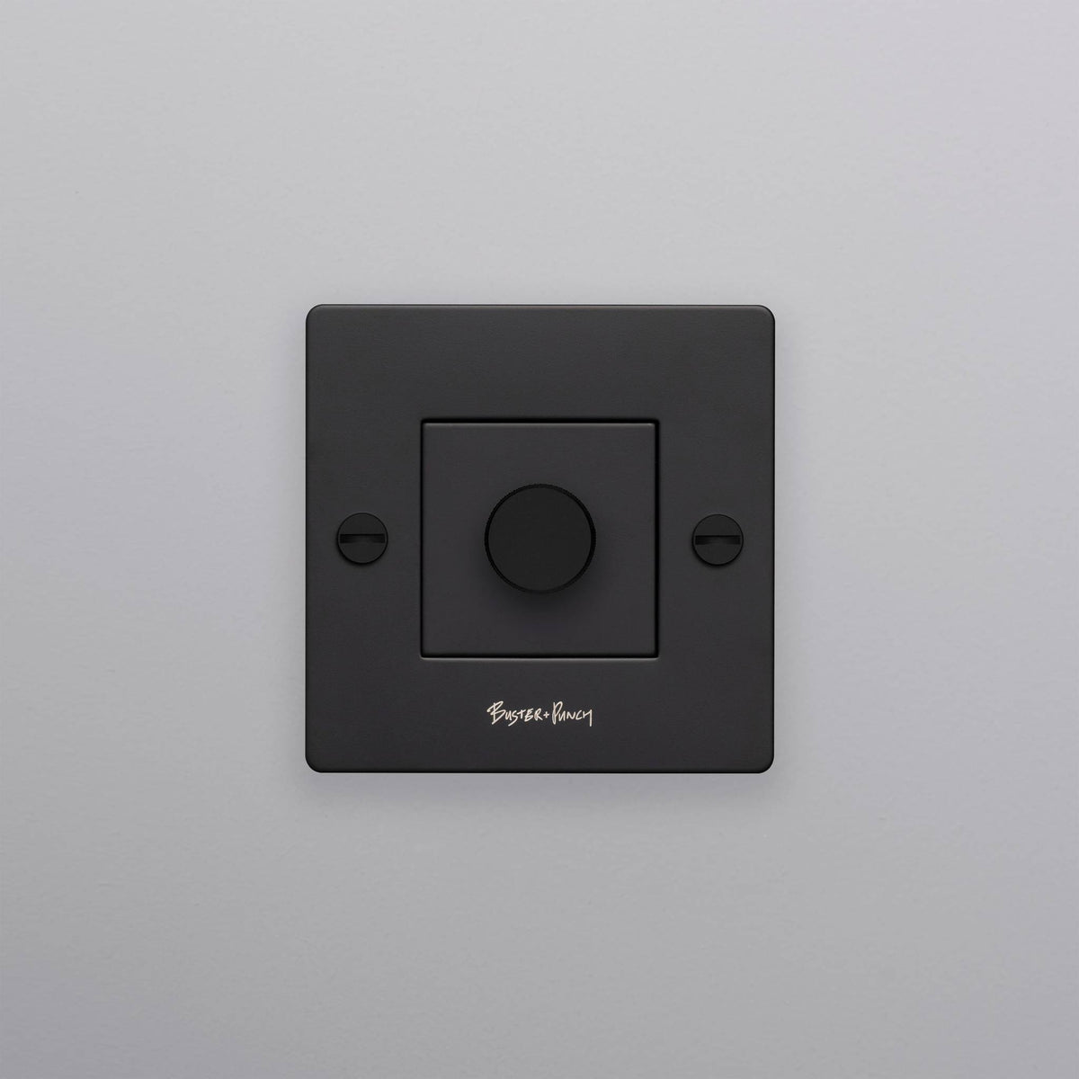 Buster + Punch dimmer Cross 2-weg in zwart detail knurling