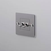 Buster + Punch lichtschakelaar dubbele tuimelschakelaar steel zonder logo vooraanzicht