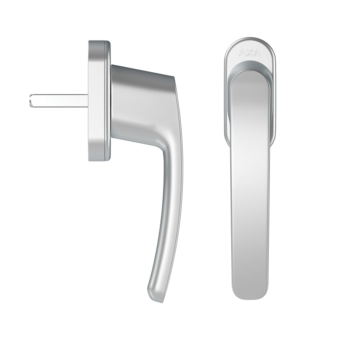 AXA Oval Roma 45-90 draai-kiep raamkruk aluminium stift 7x40 vooraanzicht