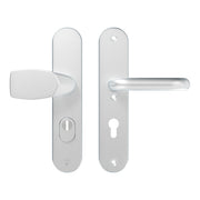 AXA | Veiligheidsbeslag Oval Plus Wing-knop+kruk U PC72 anti-kerntrek | Aluminium naturel F1