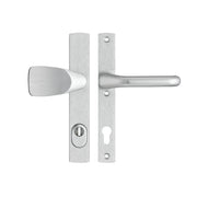 AXA | Veiligheidsbeslag Premium smal Wing-knop+kruk Flow PC92 anti-kerntrek | Aluminium naturel