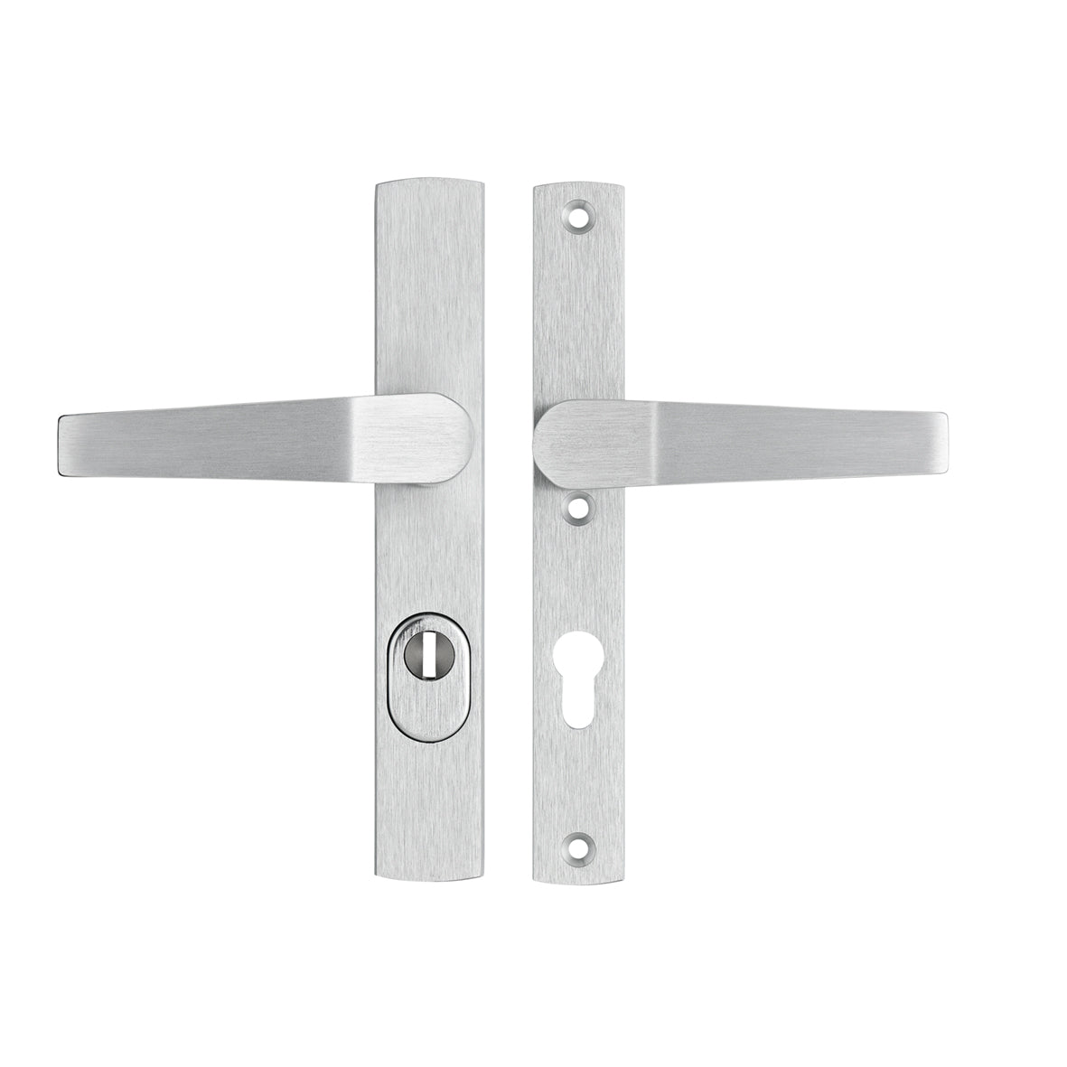 AXA | Veiligheidsbeslag Premium smal kruk Arrow PC72 anti-kerntrek | Aluminium naturel