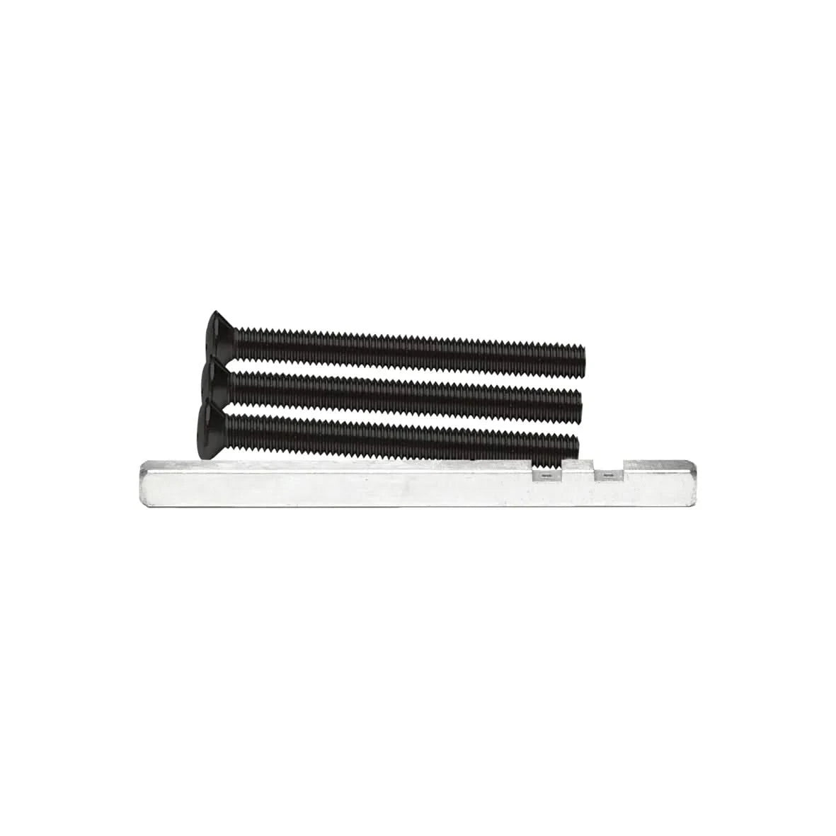 AXA verlengset krukstift 8x110 mm met boutenset M6x60 zwart vooraanzicht