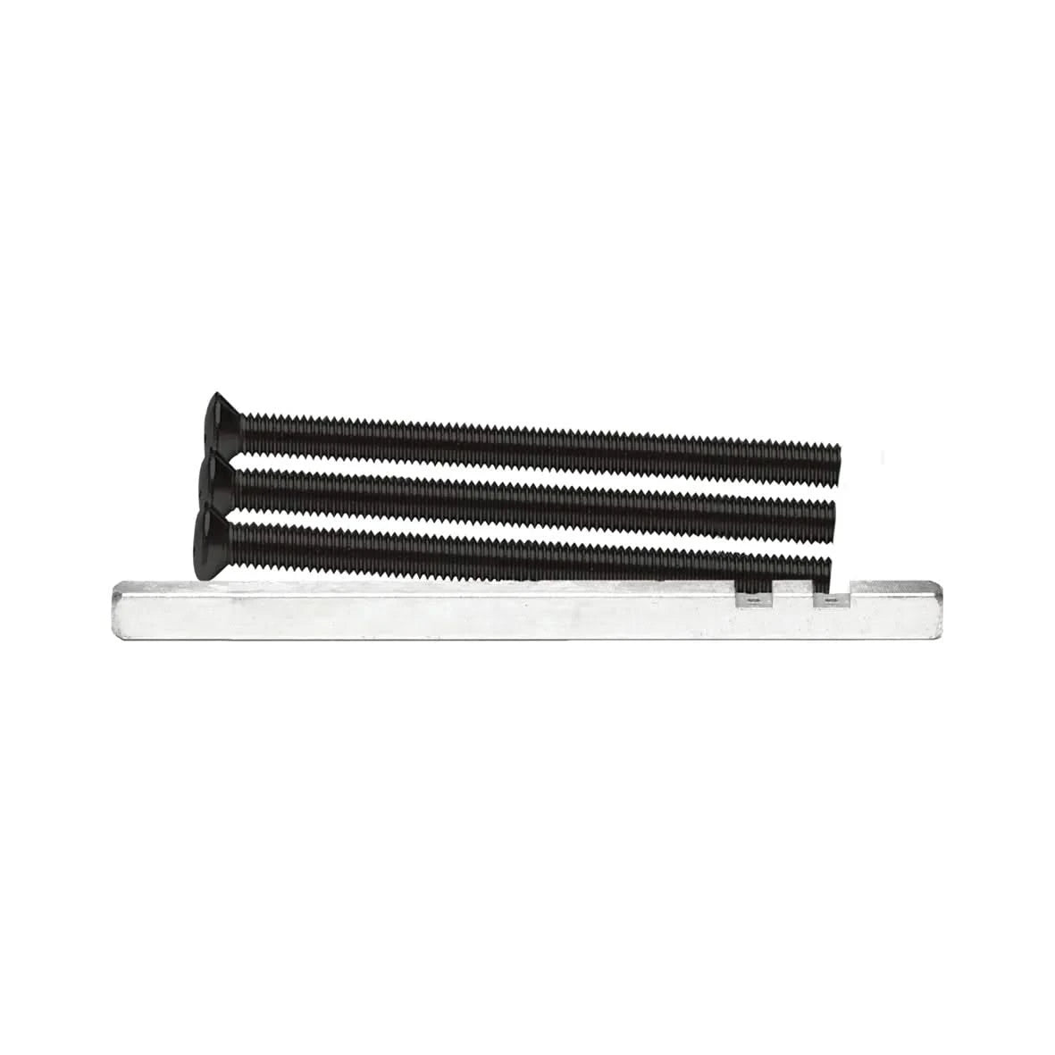 AXA verlengset krukstift 8x130 mm met boutenset M6x80 zwart vooraanzicht