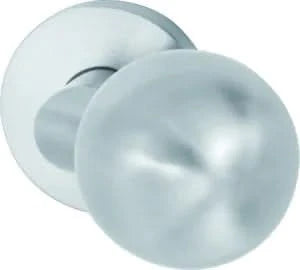 Hafi Private Line deurknop model 286 bolle verkropte knop RVS geborsteld – detailfoto