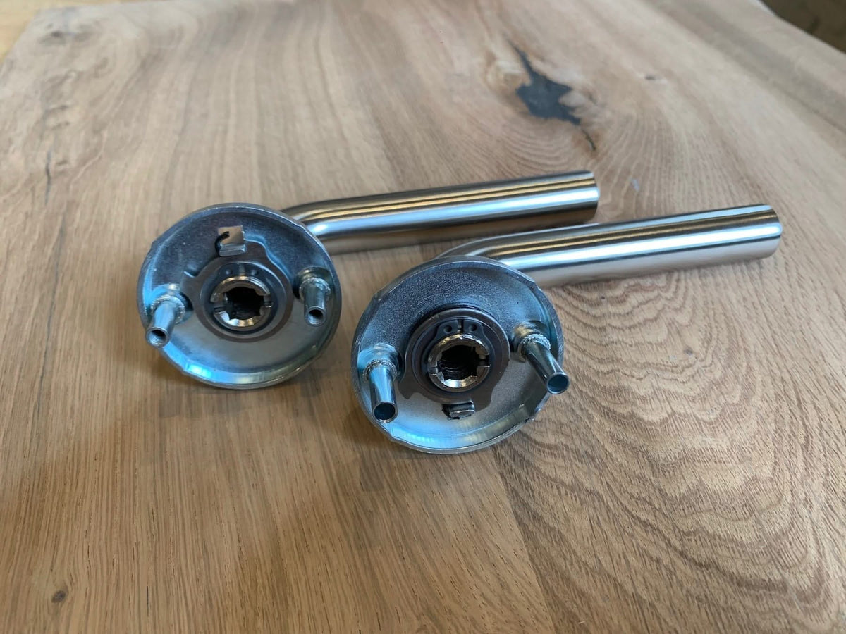 Hafi Private Line deurkruk model 201 rond RVS geborsteld – detailfoto