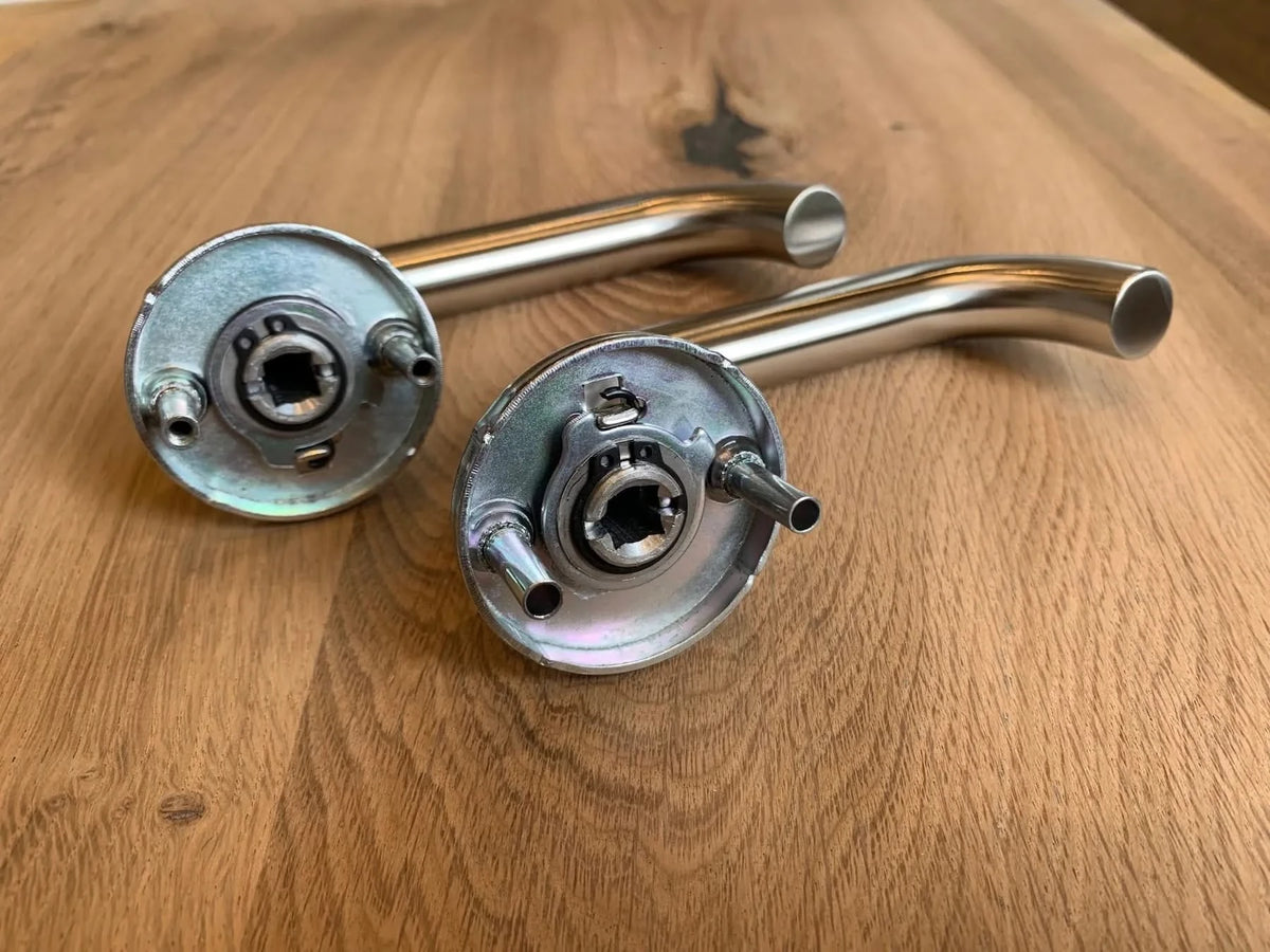 Hafi Private Line deurkruk model 202 rond RVS geborsteld – detailfoto