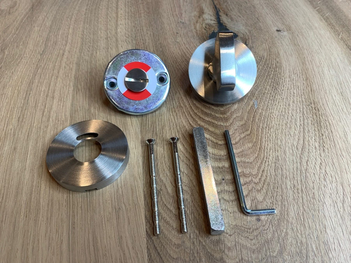 Hafi Private Line WC-sluiting rond rozet RVS geborsteld – detailfoto